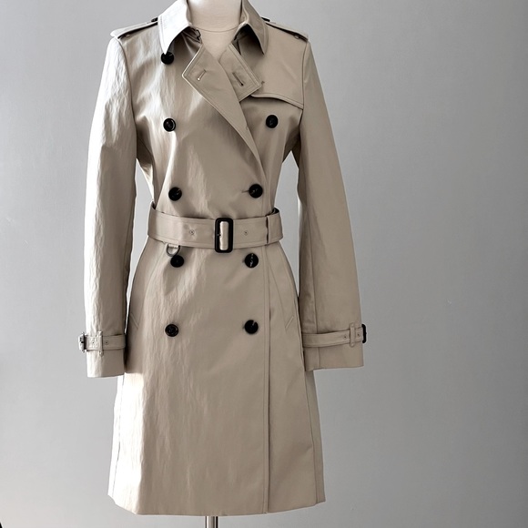 Burberry Long-length Double Breasted Trench in Stone